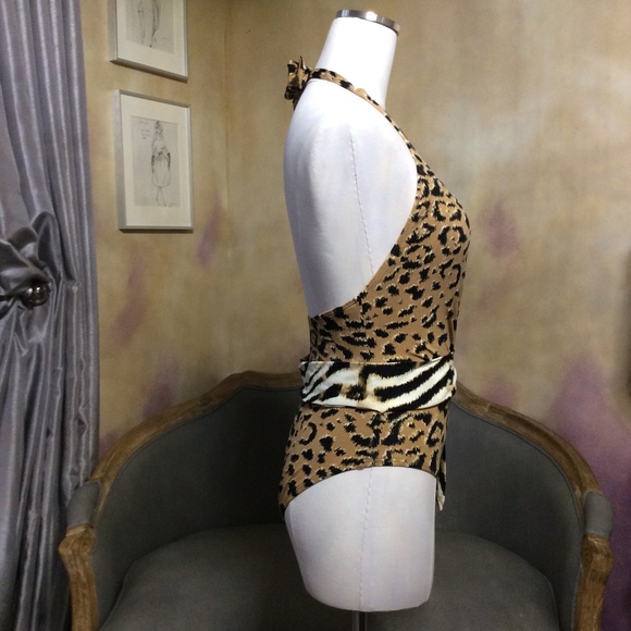 Anne Klein cheetah maillot swimsuit, size 8, like new! - Picture 4 of 15